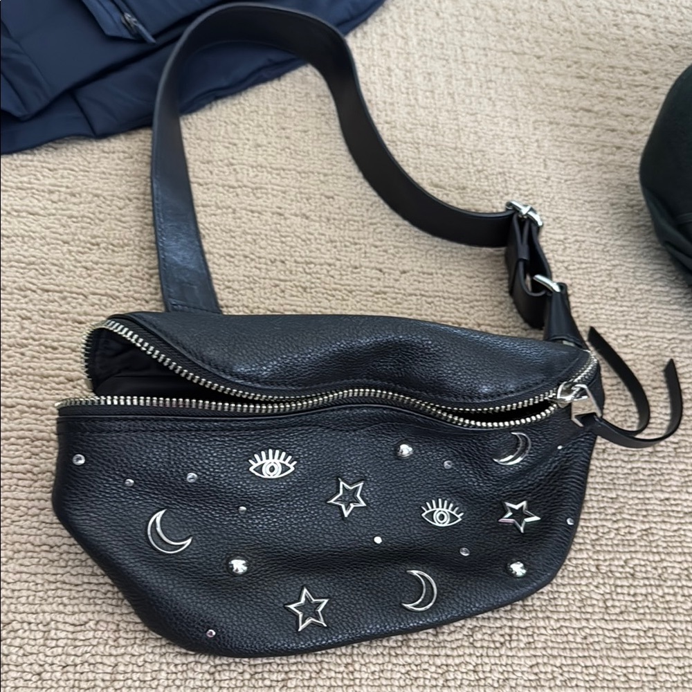 Rebecca Minkoff Black and Silver Crossbody Bag